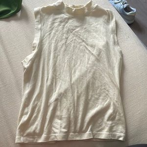 SKIMS
Off-White Cotton Jersey Mock Neck Tank Top bone